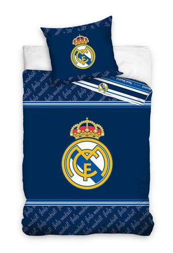 Real Madrid CF dekbedovertrek 140 x 200 cm blauw 70 x 90 cm
