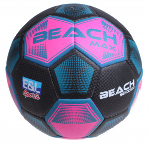 E&l Sports Beachvoetbal Zwart/blauw/roze Rubber Maat 5